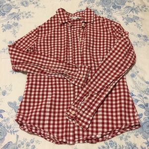 Plaid long sleeve button down shirt